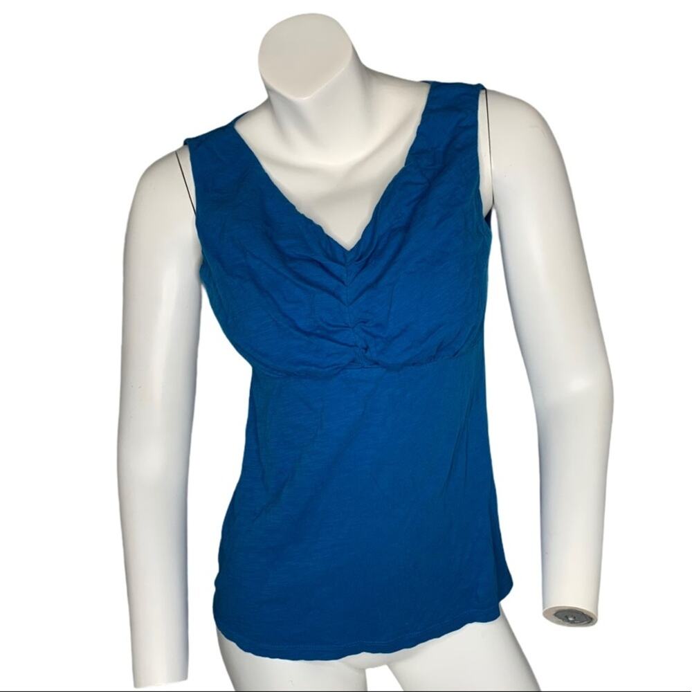 Ann Taylor Blue Small Sleeveless V-neck blouse - Picture 1 of 3
